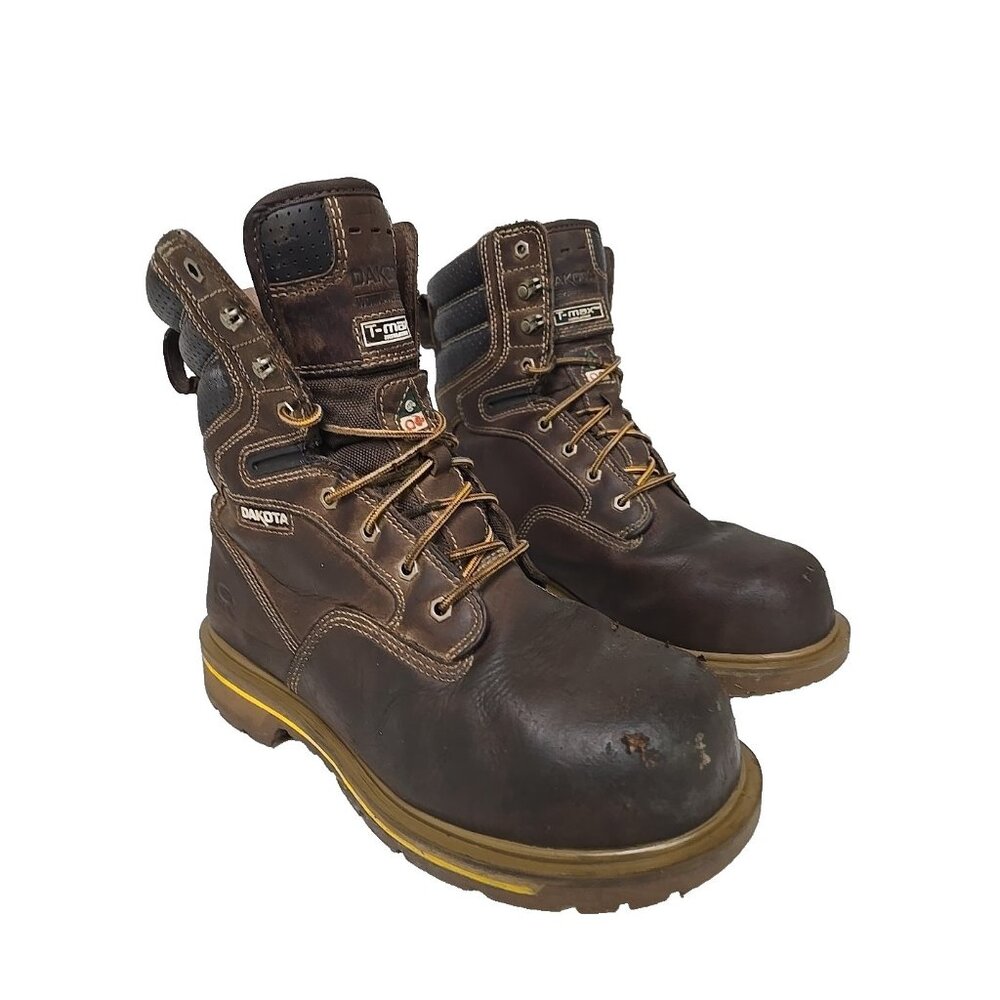 DAKOTA Men's 8517 Quad Comfort 8 Inch Steel Toe Composite Plate Work Boots 10.5W